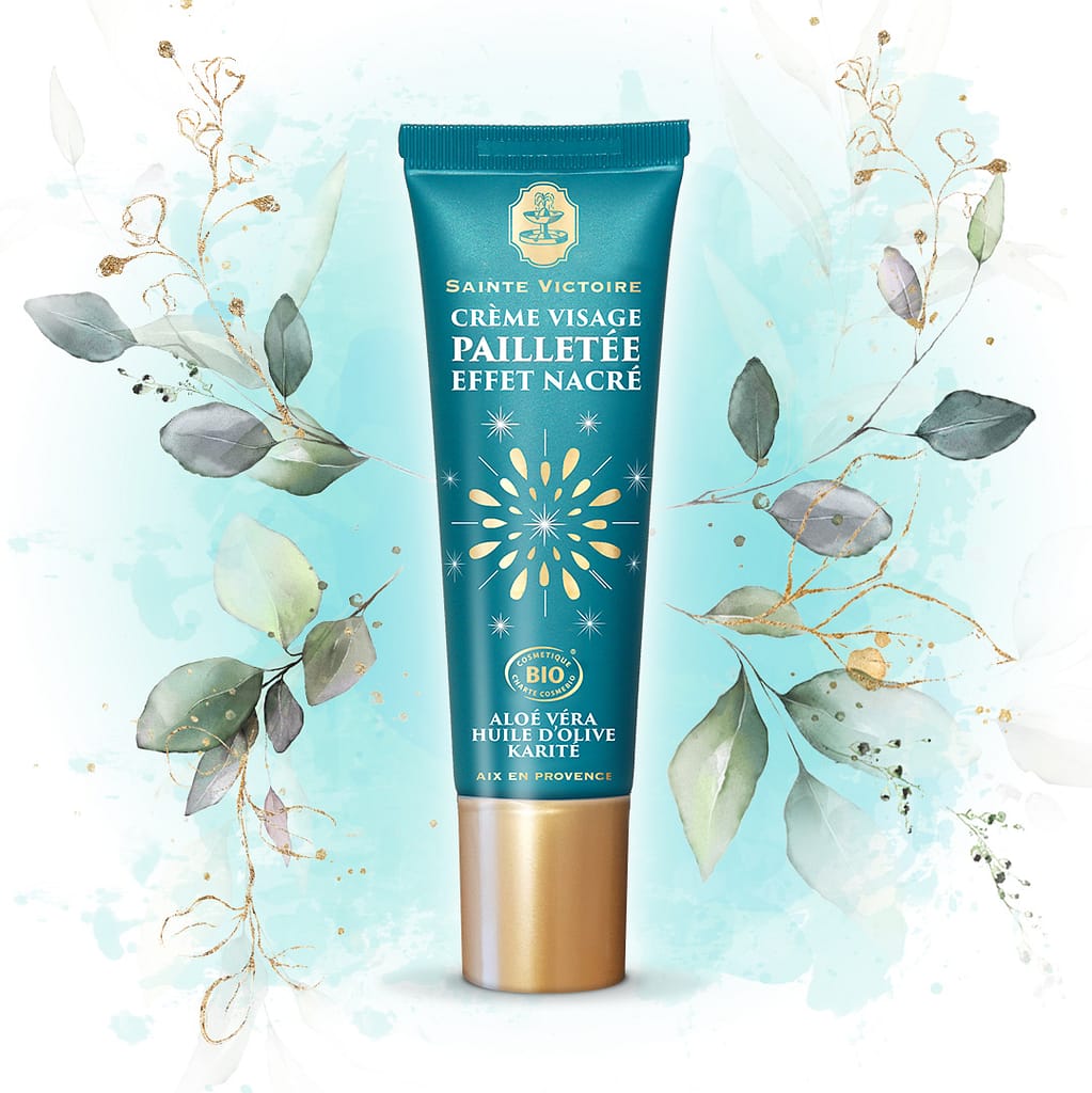 Accueil packaging crème visage paillettée sainte victoire