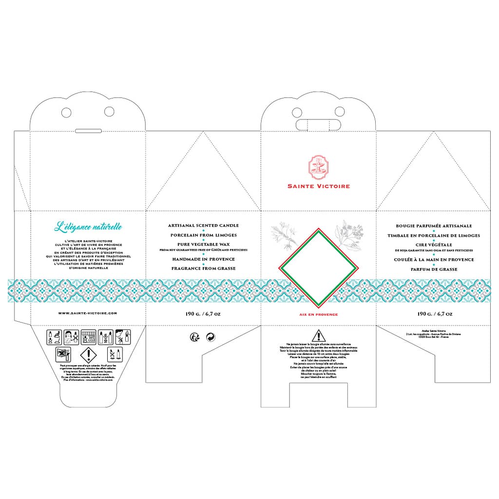 Packaging etui bougie porcelaine