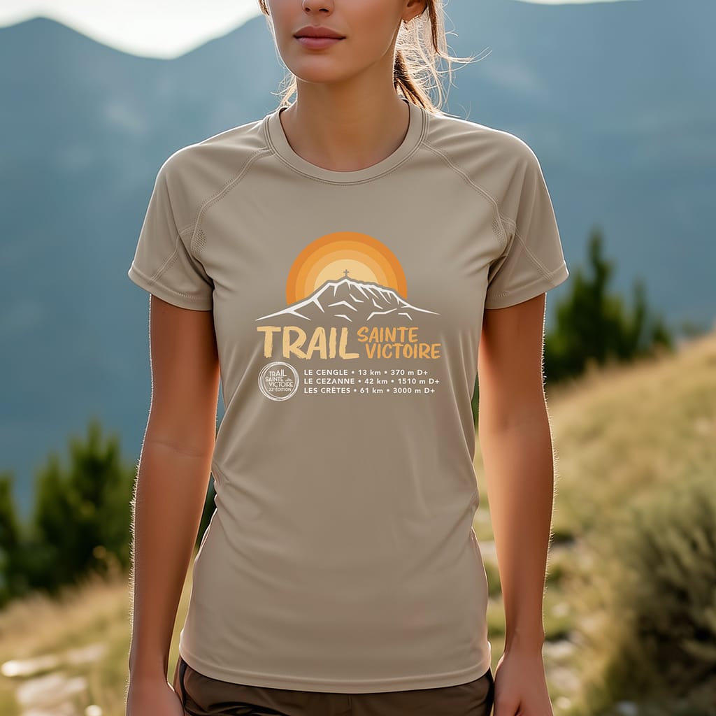 Produits dérivés tee shirt trail sainte victoire femme